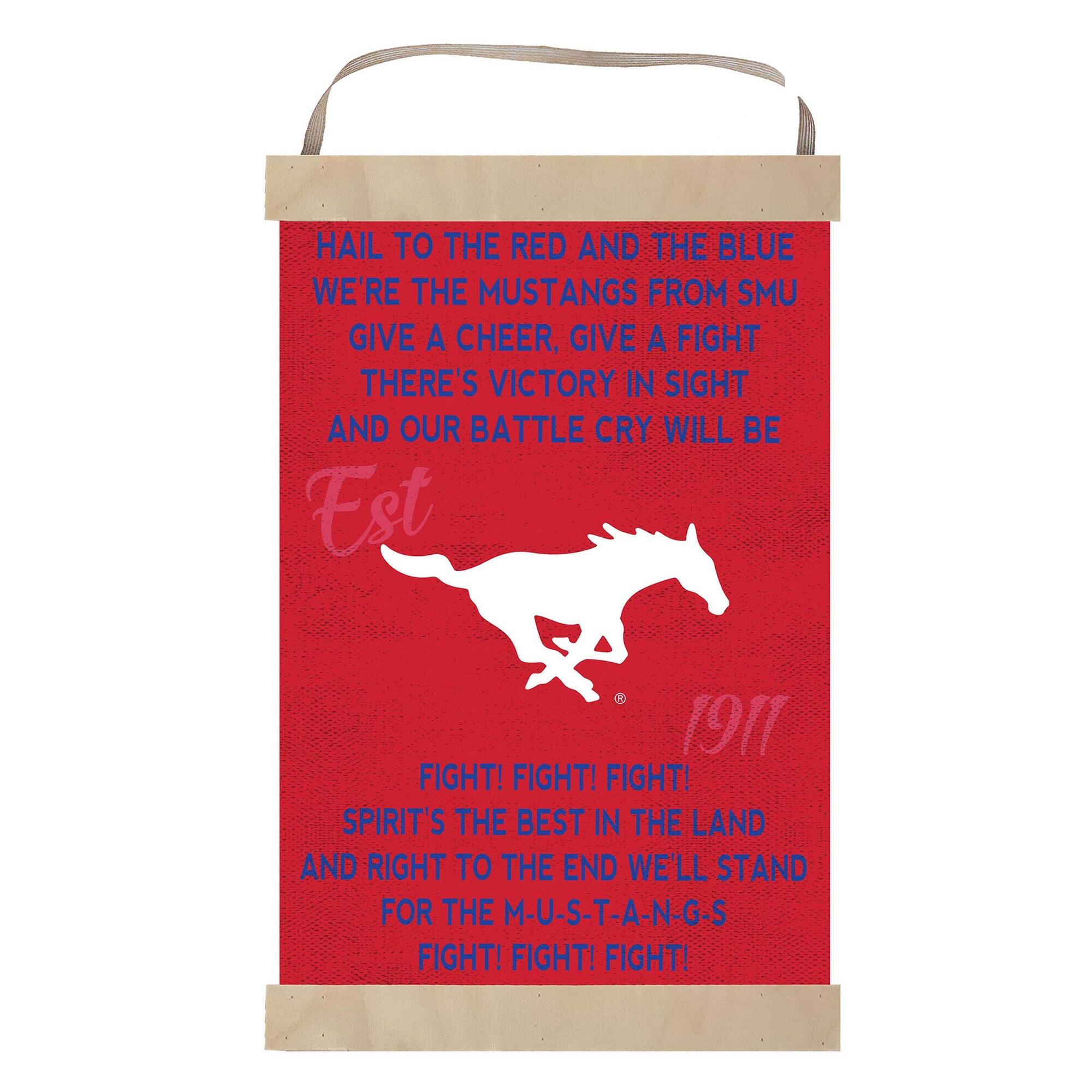 SMU Mustangs Fight Song Banner Sign