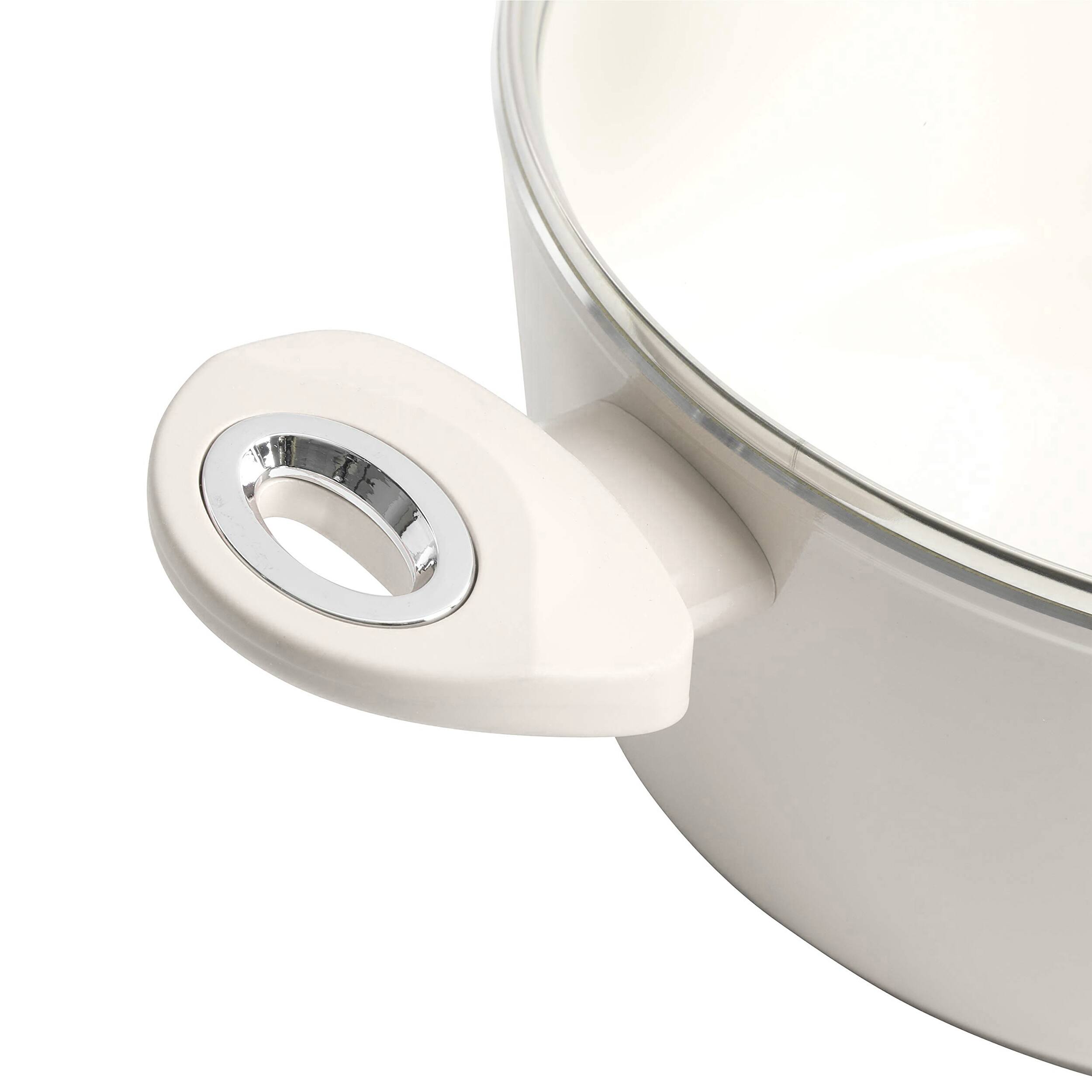 Alt View 3. Gibson - Gibson Home Plaza Cafe 7 Piece Forged Aluminum Cookware Set in Linen - Linen.