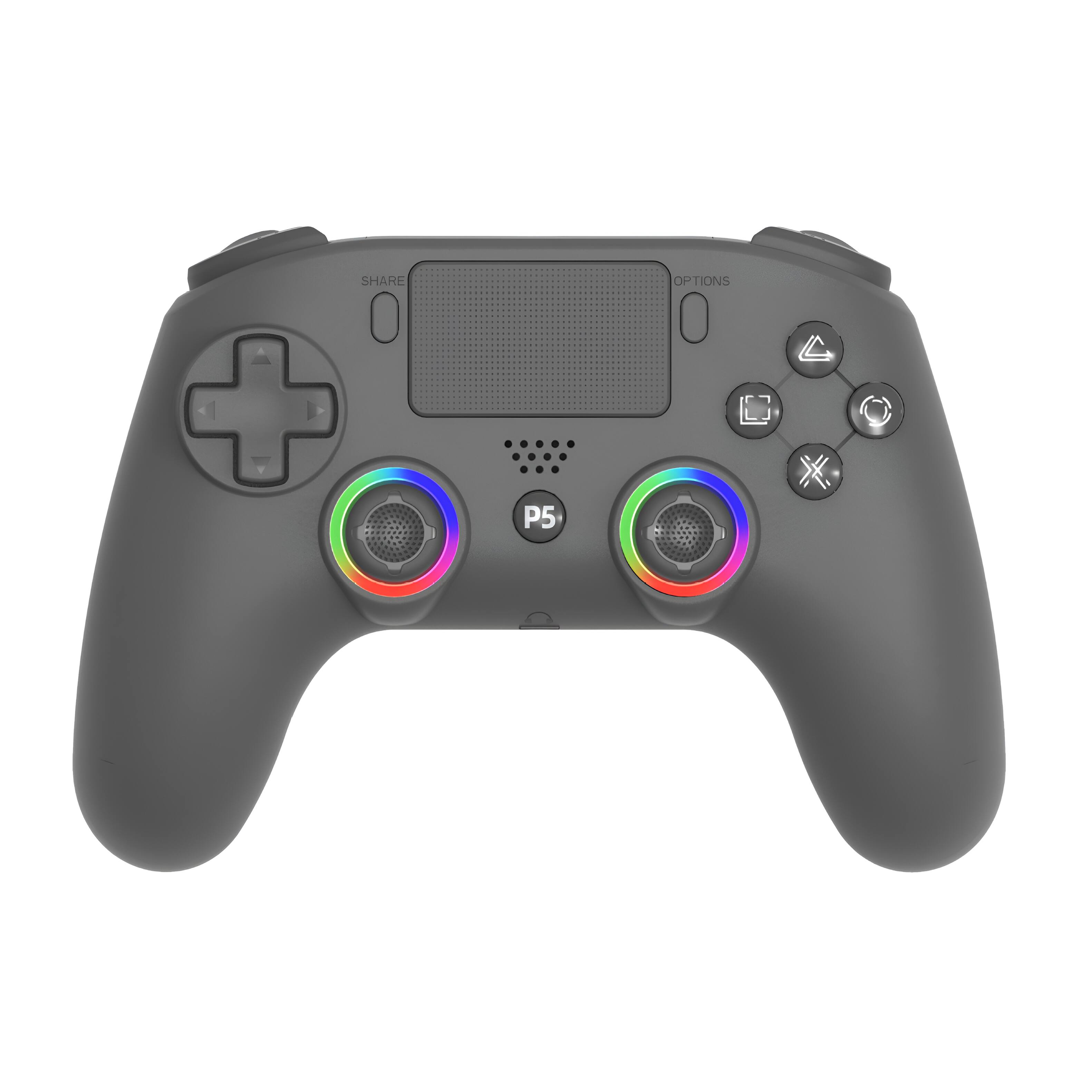 Cluzine PS5 Style Wireless Controller, RGB Joysticks, Turbo