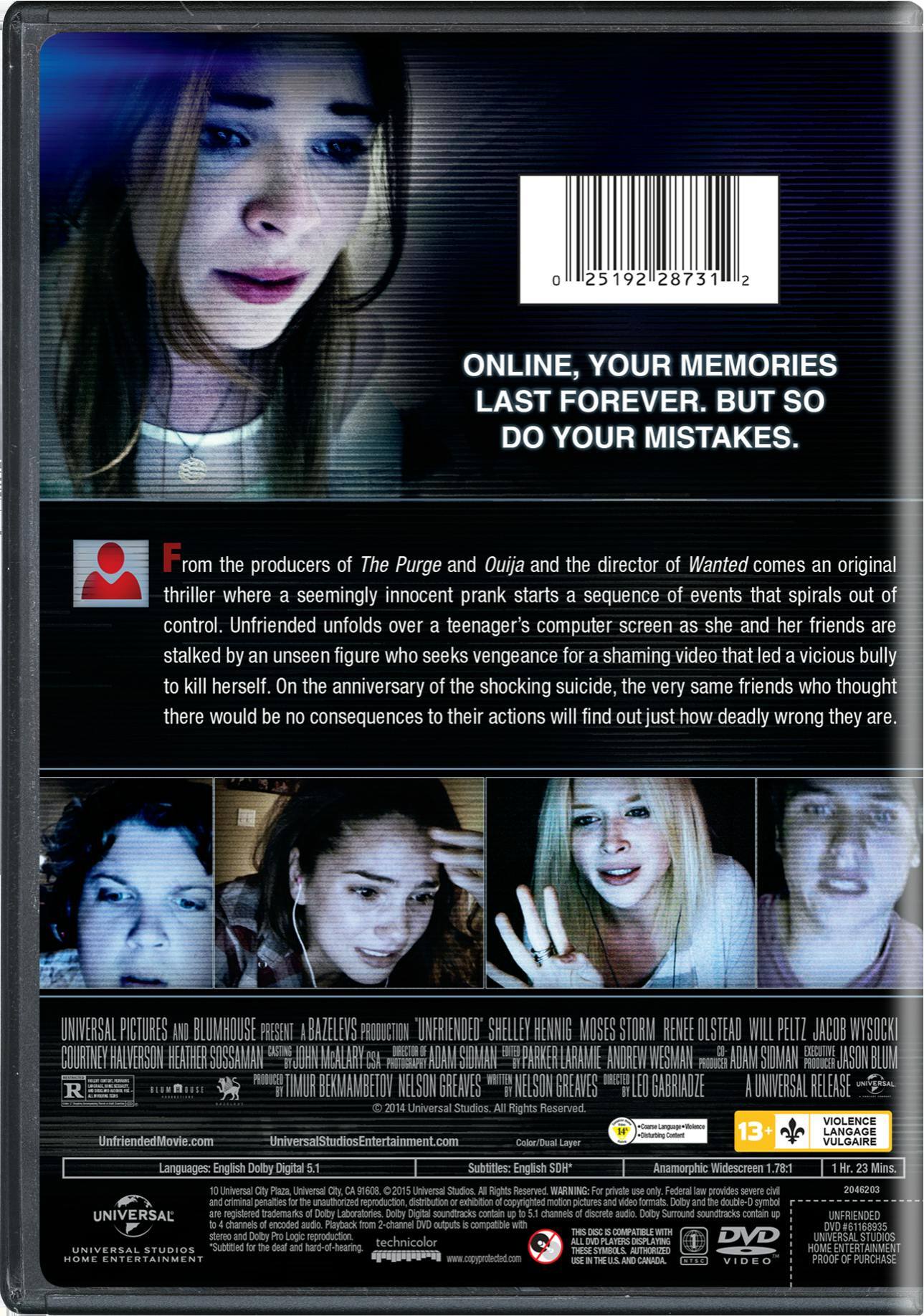 Angle. Unfriended [DVD].