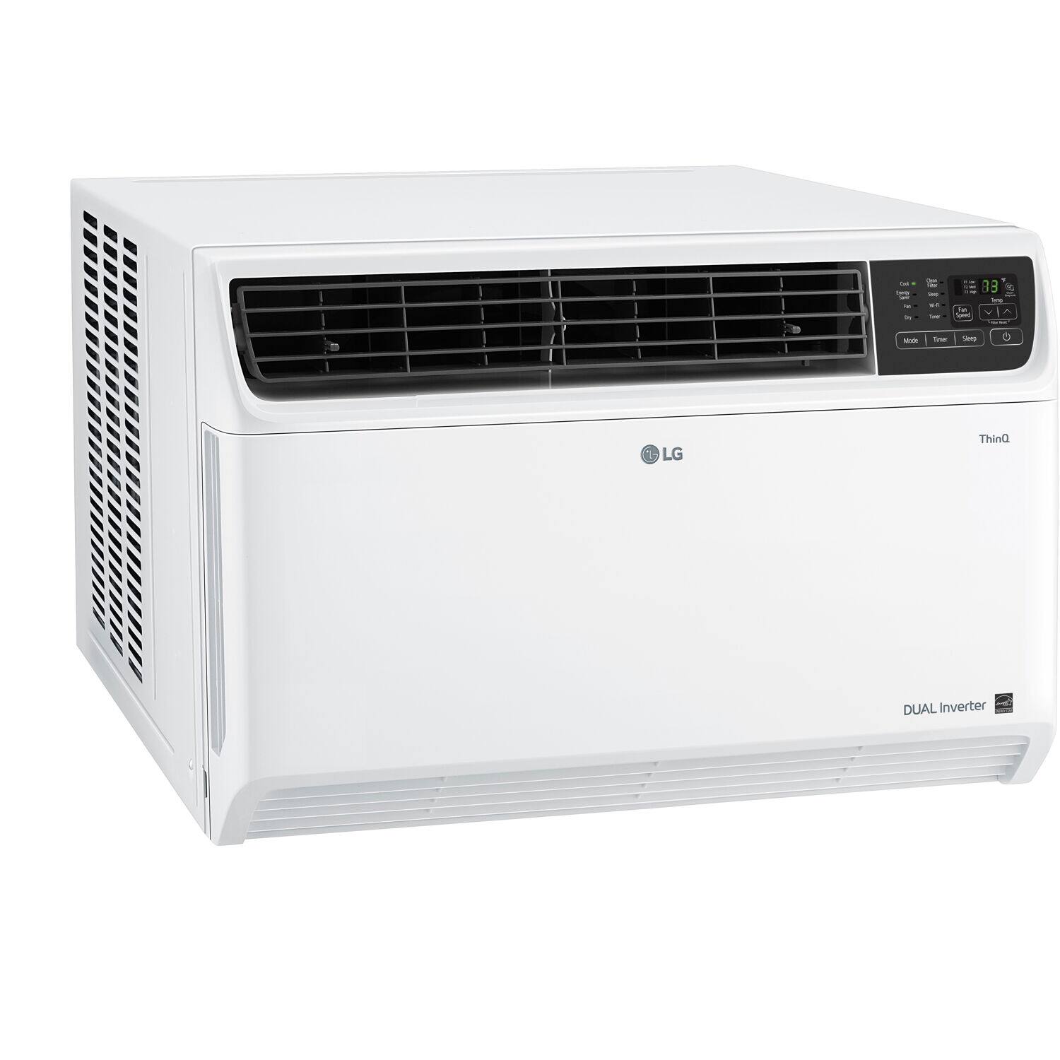 Alt View 5. LG - 18,000 BTU 1,000 Sq. Ft. 230V Smart Window Air Conditioner - White.
