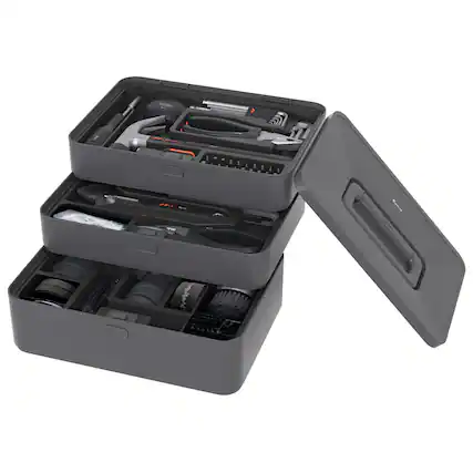 Front. Topteng - Multifunctional Repair Tool Kit - 8 Modular Layers, Ergonomic Tools, Ideal Gift for Home & Car Repair.