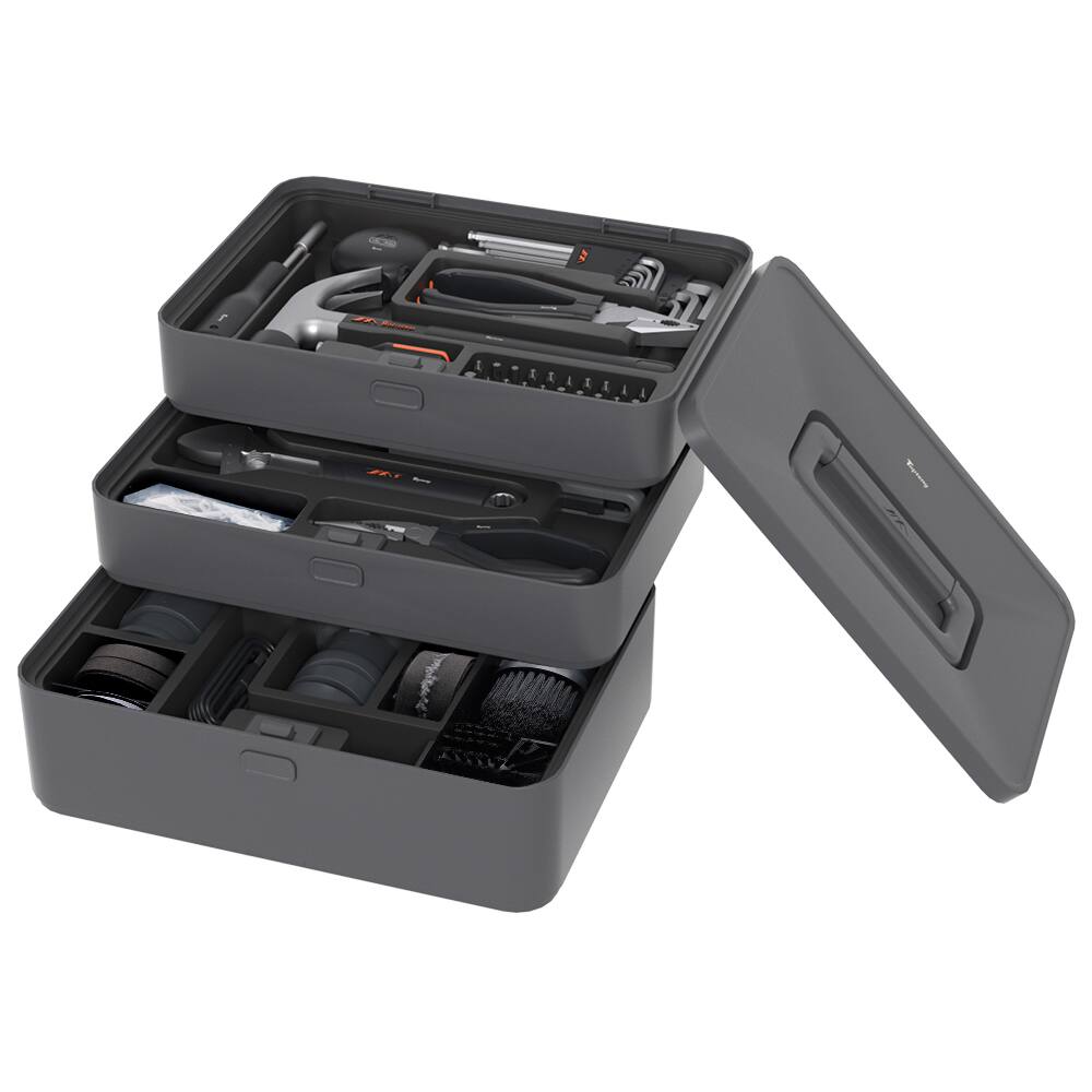 Front. Topteng - Multifunctional Repair Tool Kit - 8 Modular Layers, Ergonomic Tools, Ideal Gift for Home & Car Repair.