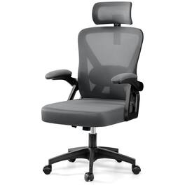 Brick Attic - Ergonomic High-back Adjustable Office Chairs with Headrests and Adjustable Armrests, Home Office Swivel Desk Chair - Dark Gray