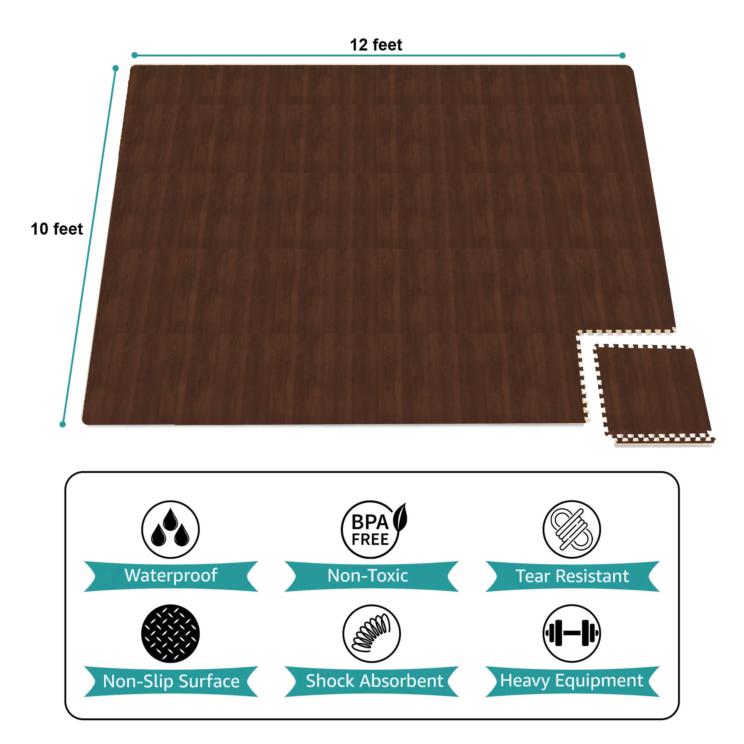 12 feet  
10 feet  

BPA FREE  
Waterproof  
Non-Toxic  
Tear Resistant  
Non-Slip Surface  
Shock Absorbent  
Heavy Equipment