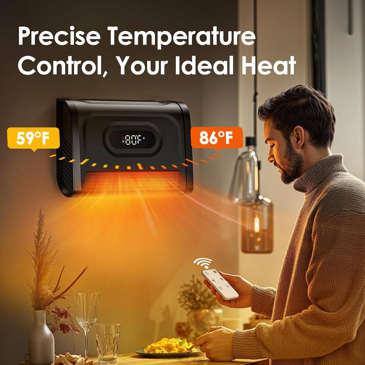 Precise Temperature Control, Your Ideal Heat  
59°F 80°F 86°F