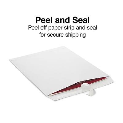 Peel and Seal  
Peel off paper strip and seal for secure shipping