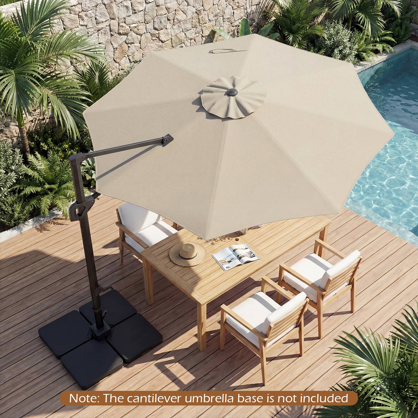 Note: The cantilever umbrella base is not included.
