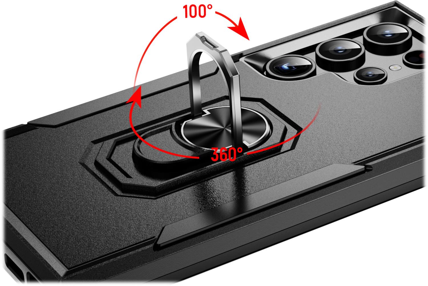 Alt View 14. SaharaCase - ArmorPro Kickstand Case for Samsung Galaxy S24 Ultra - Scorpion Black.