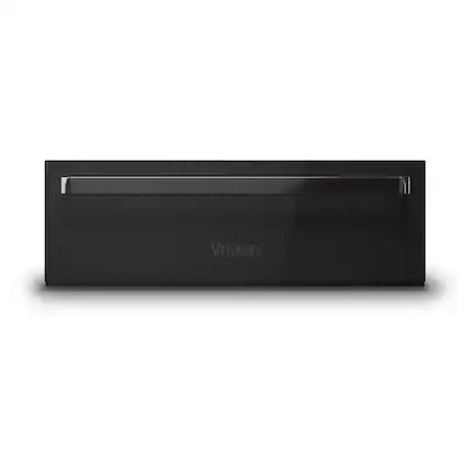 Front. Viking - 30" RVL Electric Warming Drawer - Black Glass - Black Glass.