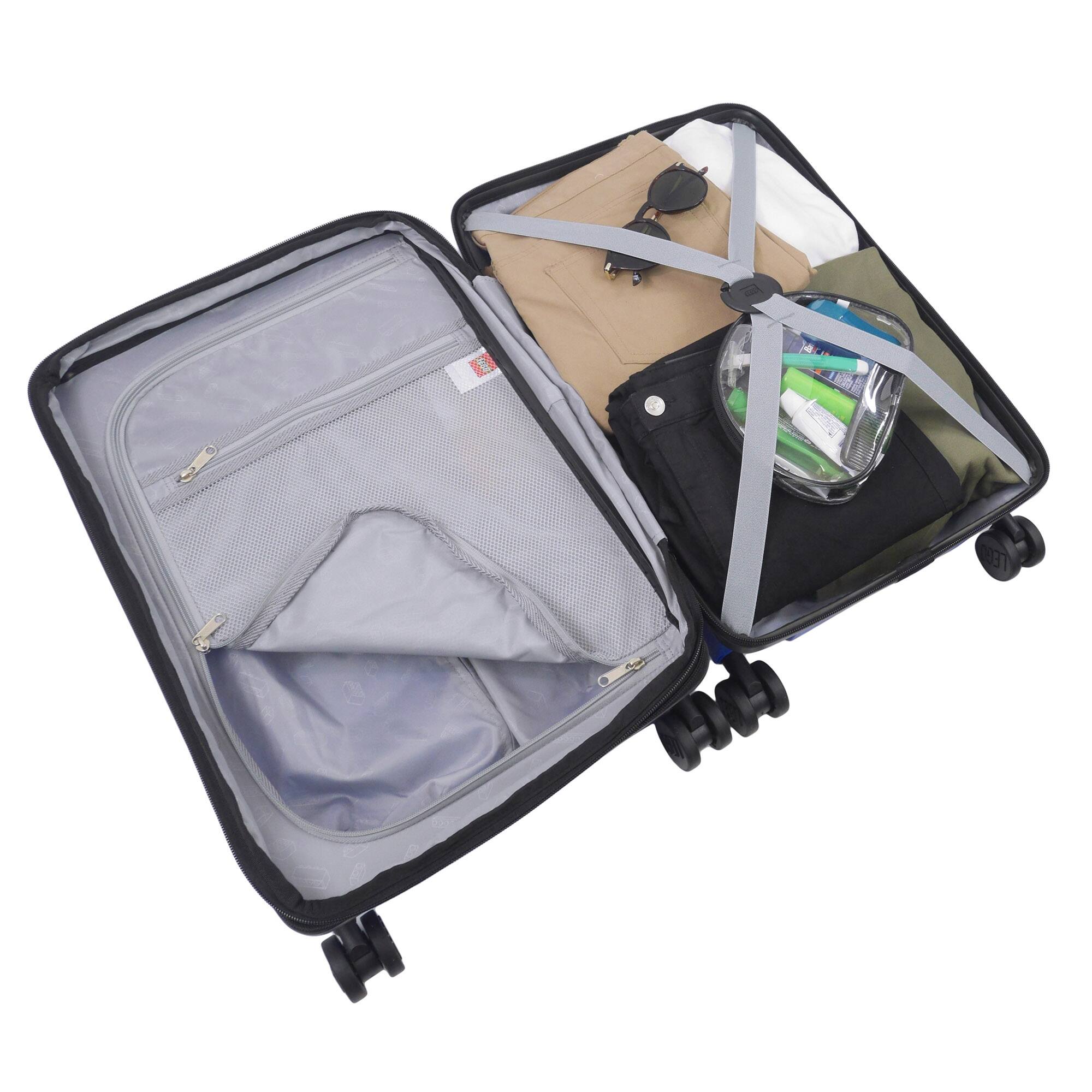 Alt View 1. LEGO - Signature Brick 2x3 Trolley Expandable 21.5 inch carry-on luggage - LIGHT BLUE.