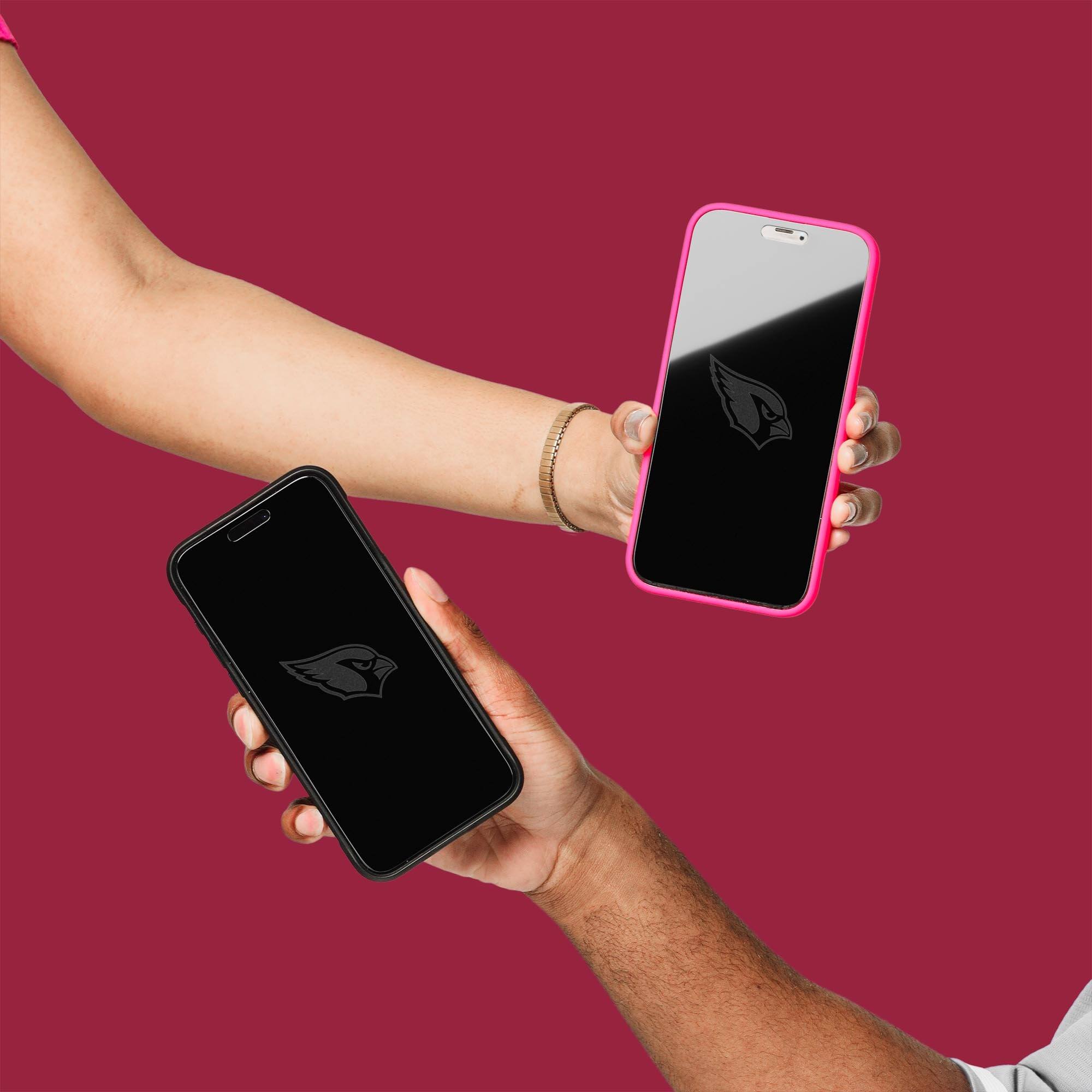 Alt View 3. Screen Skinz - Arizona Cardinals iPhone Privacy Glass Screen Protector - 15 Plus/15 Pro Max/16 Plus - Multicolor.