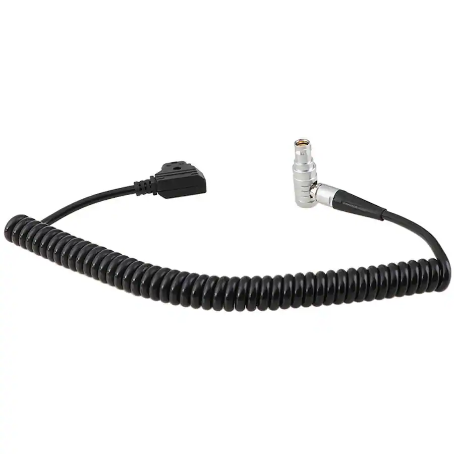 Cable Camera Design CAMVATE Coiled D Tap to Right Angle 4 Pin Power Cable for Canon C200 ...