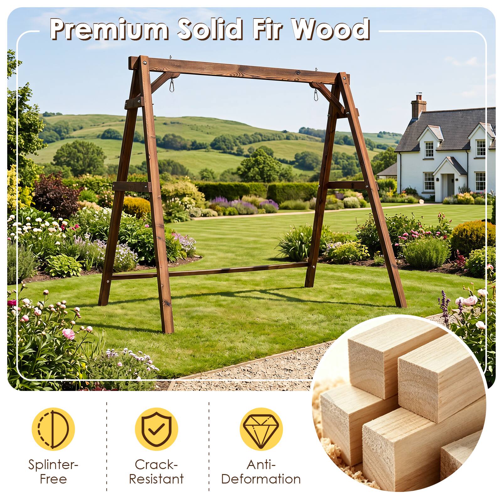 Premium Solid Fir Wood

- Splinter-Free
- Crack-Resistant
- Anti-Deformation