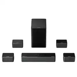 Ultimea - Poseidon D80 7.1ch Soundbar with Dolby Atmos, 460W, 6.5" Wireless Subwoofer, 4 Surround Speakers, App Control - Black