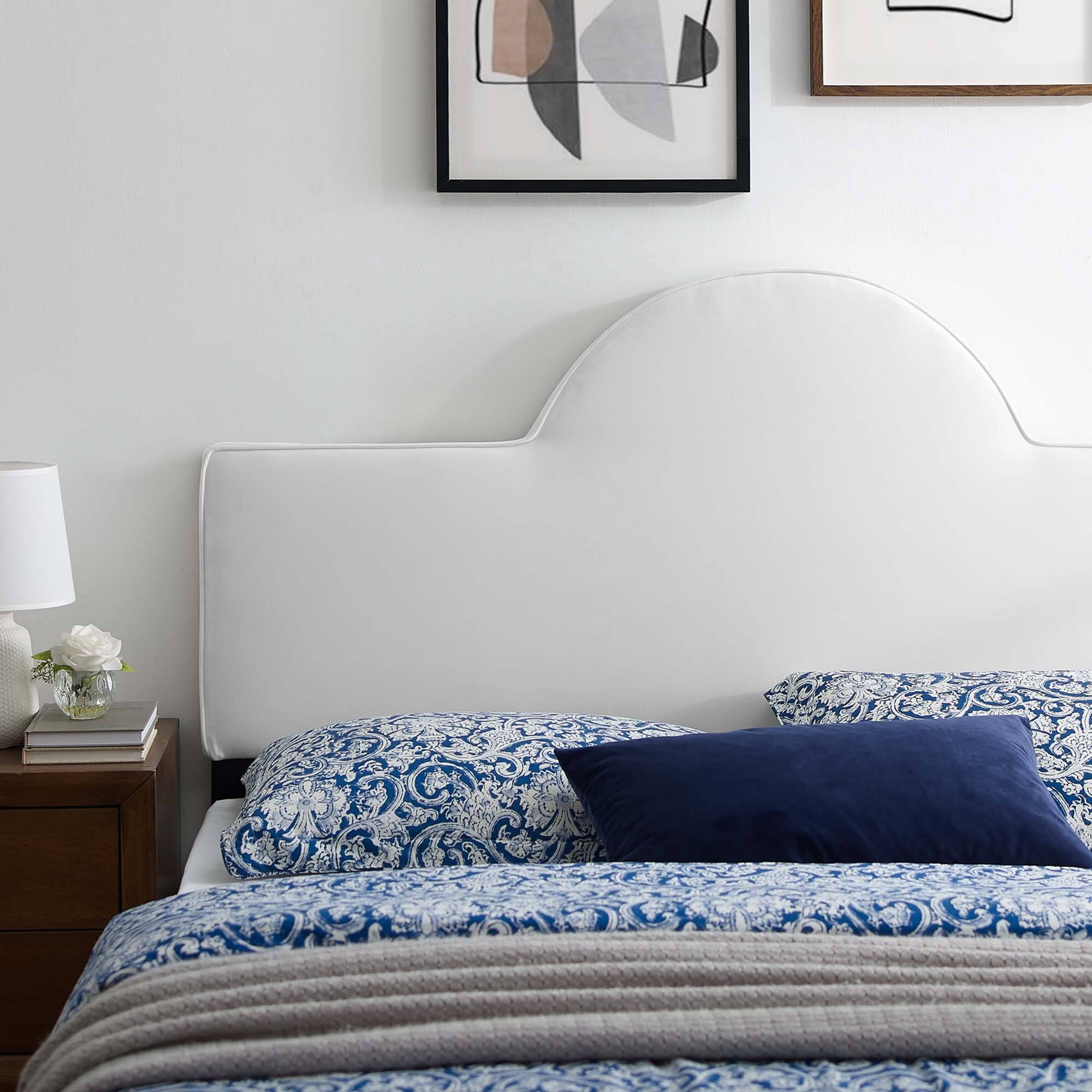 Alt View 1. Modway - Dawn Performance Velvet King/California King Headboard by Modway - White.