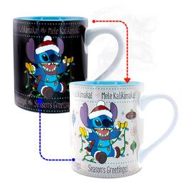 Silver Buffalo - Disney Lilo & Stitch Holiday Sweater Heat-Reveal Ceramic Mug | Holds 14 Ounces - Black