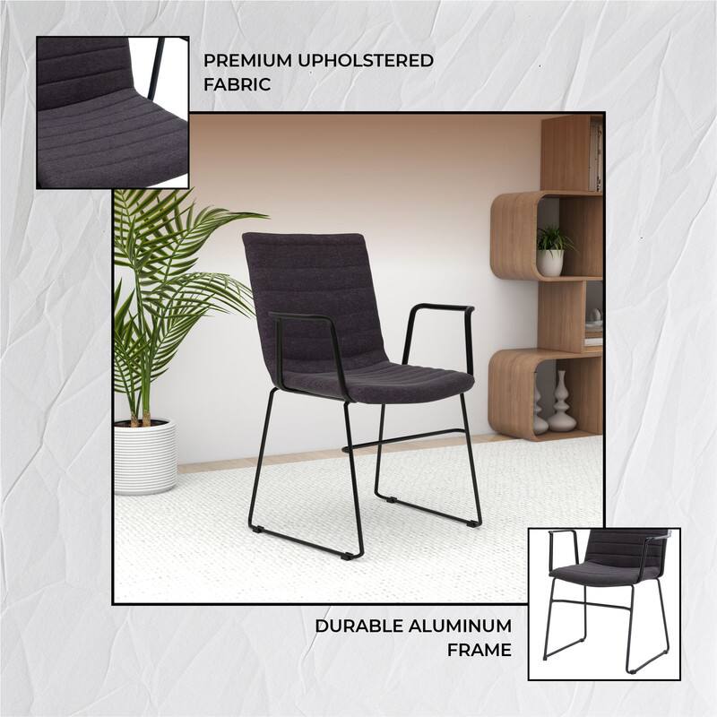PREMIUM UPHOLSTERED FABRIC  
DURABLE ALUMINUM FRAME