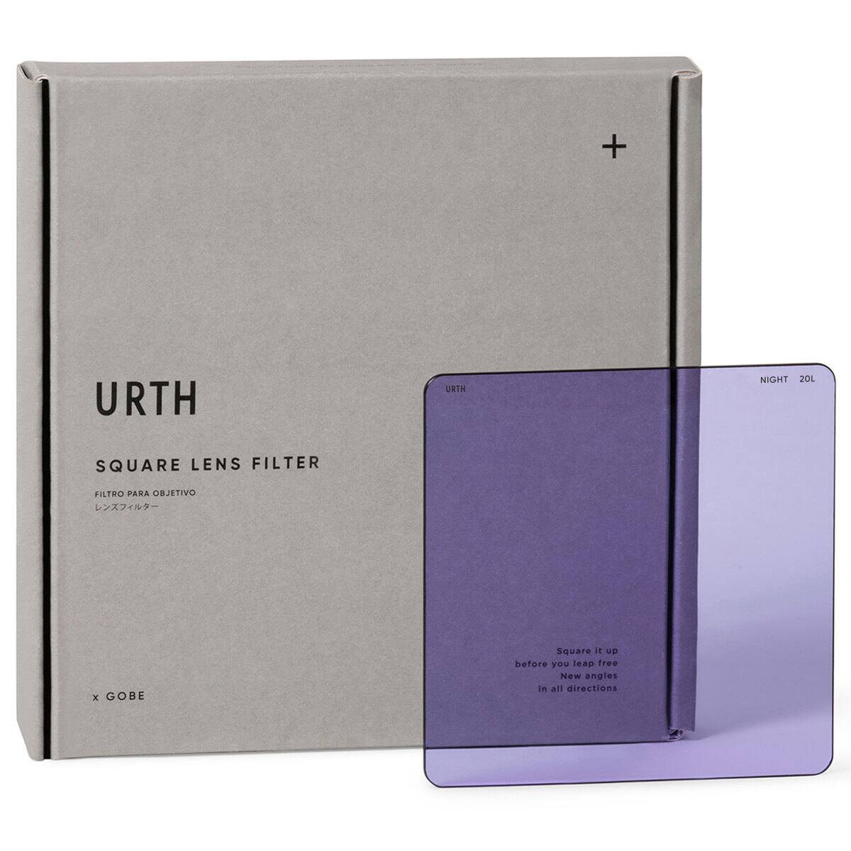 URTH SQUARE LENS FILTER FILTRO PARA OBJETIVO  
NIGHT 20L  
x GOBE  
Square it up before you leap free  
New angles in all directions