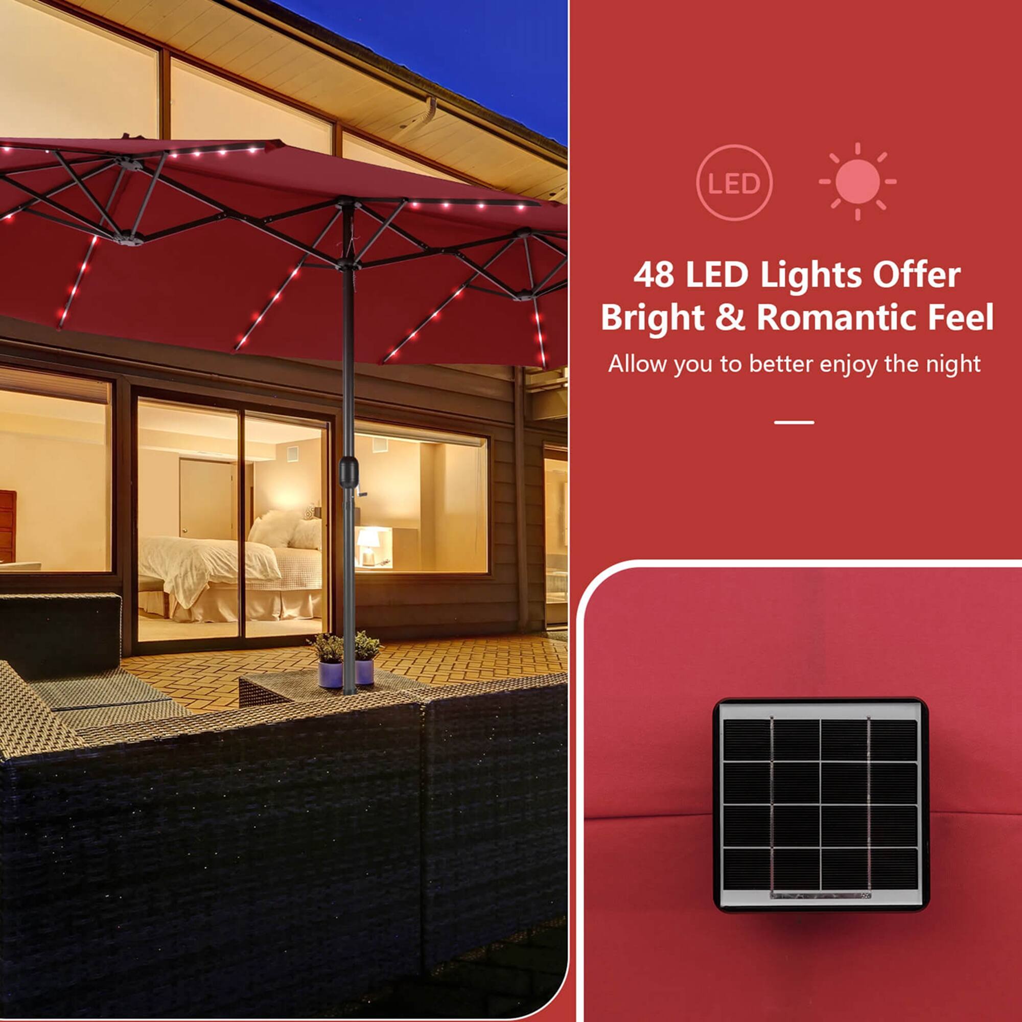 LED 48 LED Lights Offer Bright & Romantic Feel - Allow you to better enjoy the night.