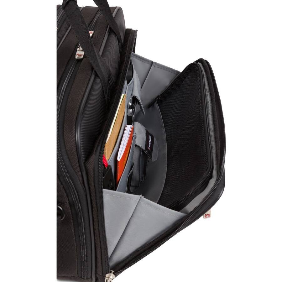 Alt View 4. Wenger - Wenger Mainframe Case - Triple Guss 15.6In Laptop Black - Black.