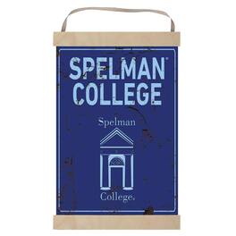 Jardine - Spelman College Jaguars Faux Rust Banner Sign - Navy