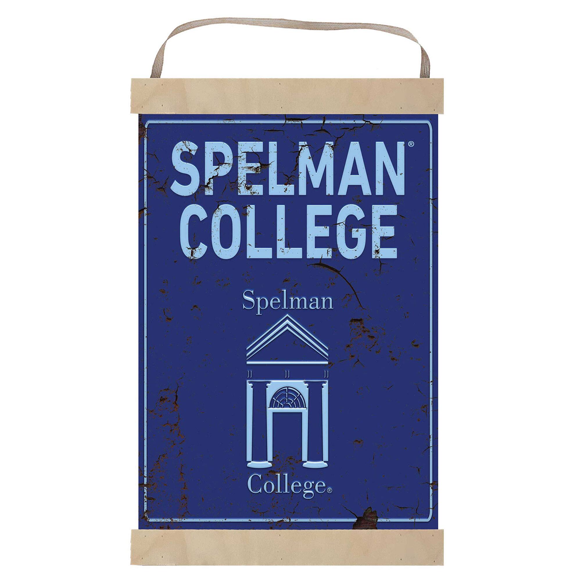 Spelman College Jaguars Faux Rust Banner Sign