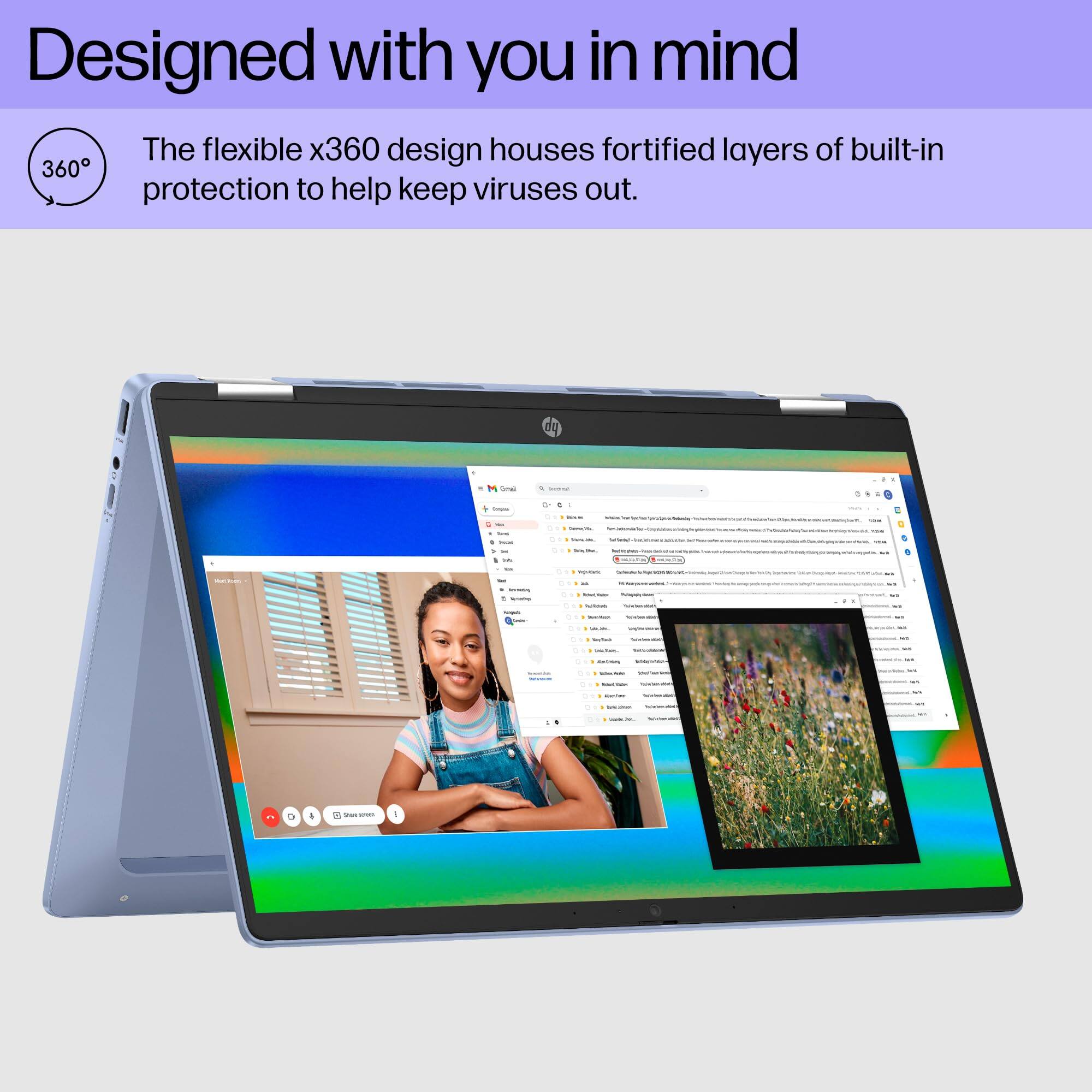 Designed with you in mind

The flexible x360 design houses fortified layers of built-in 360 protection to help keep viruses out.
