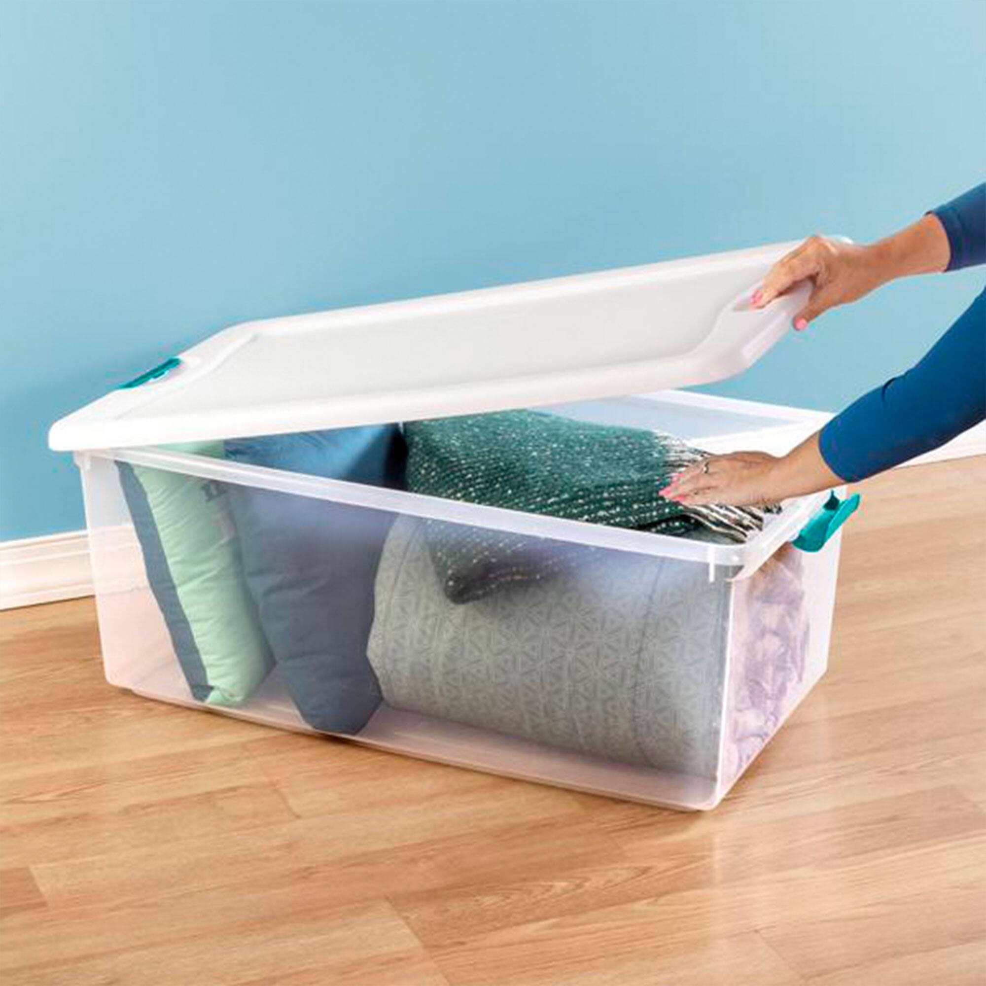 Alt View 8. Sterilite - Sterilite 106 Quart Latching Storage Tote, 4 Pk and 70 Quart Storage Tote, 4 Pk.