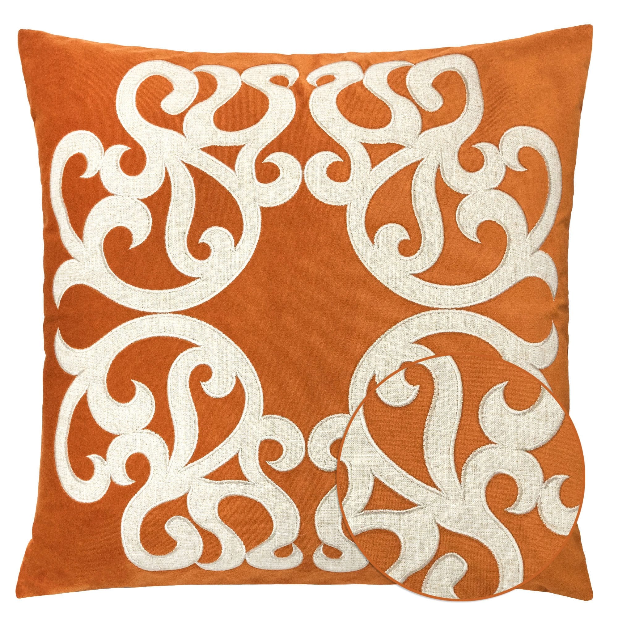 LuXeo - Square Velvet Pillow Cover & Insert - SPICE