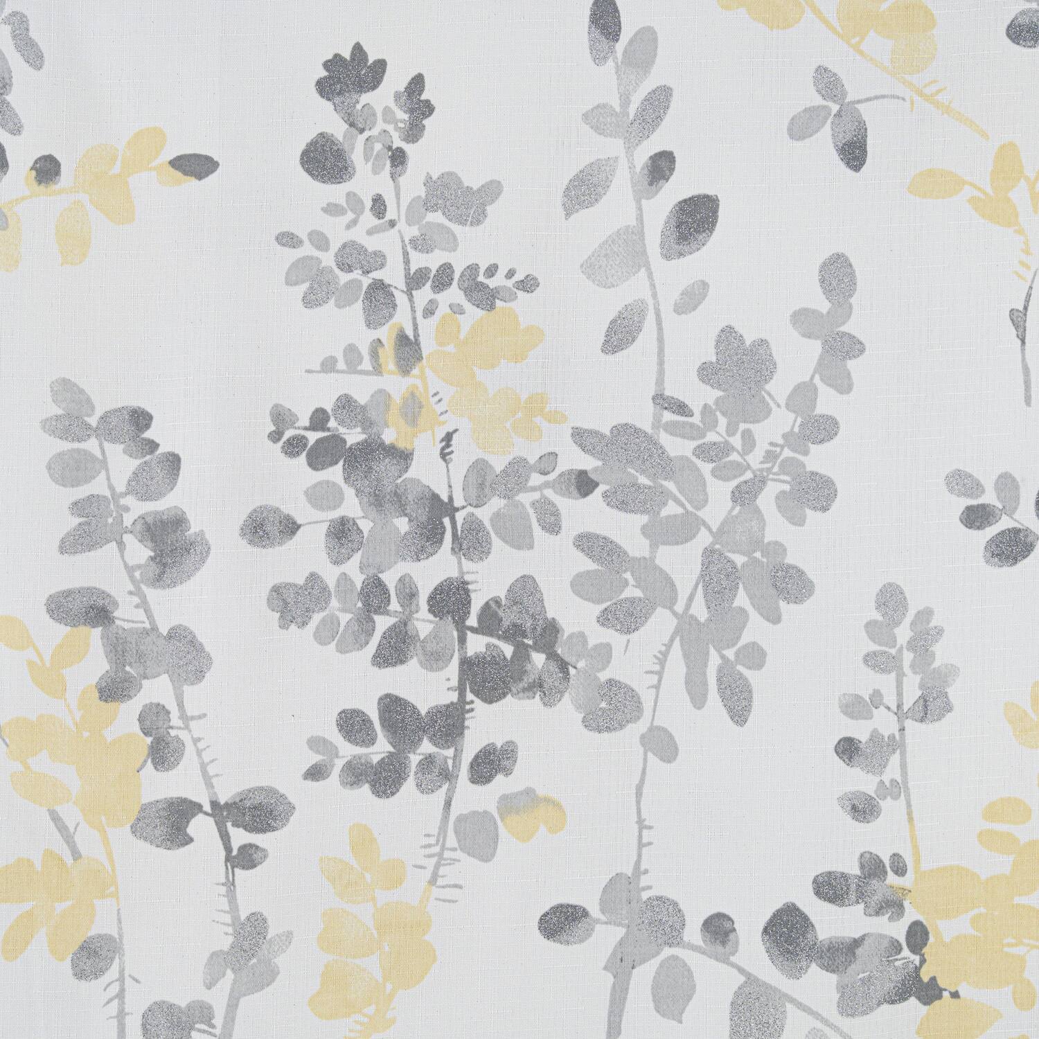 Alt View 2. Olivia Gray - Olivia Gray 100% Polyester 140 GSM Aiden Printed Textured Grommet Curtain Panel 54" x 84" Yellow - Yellow.