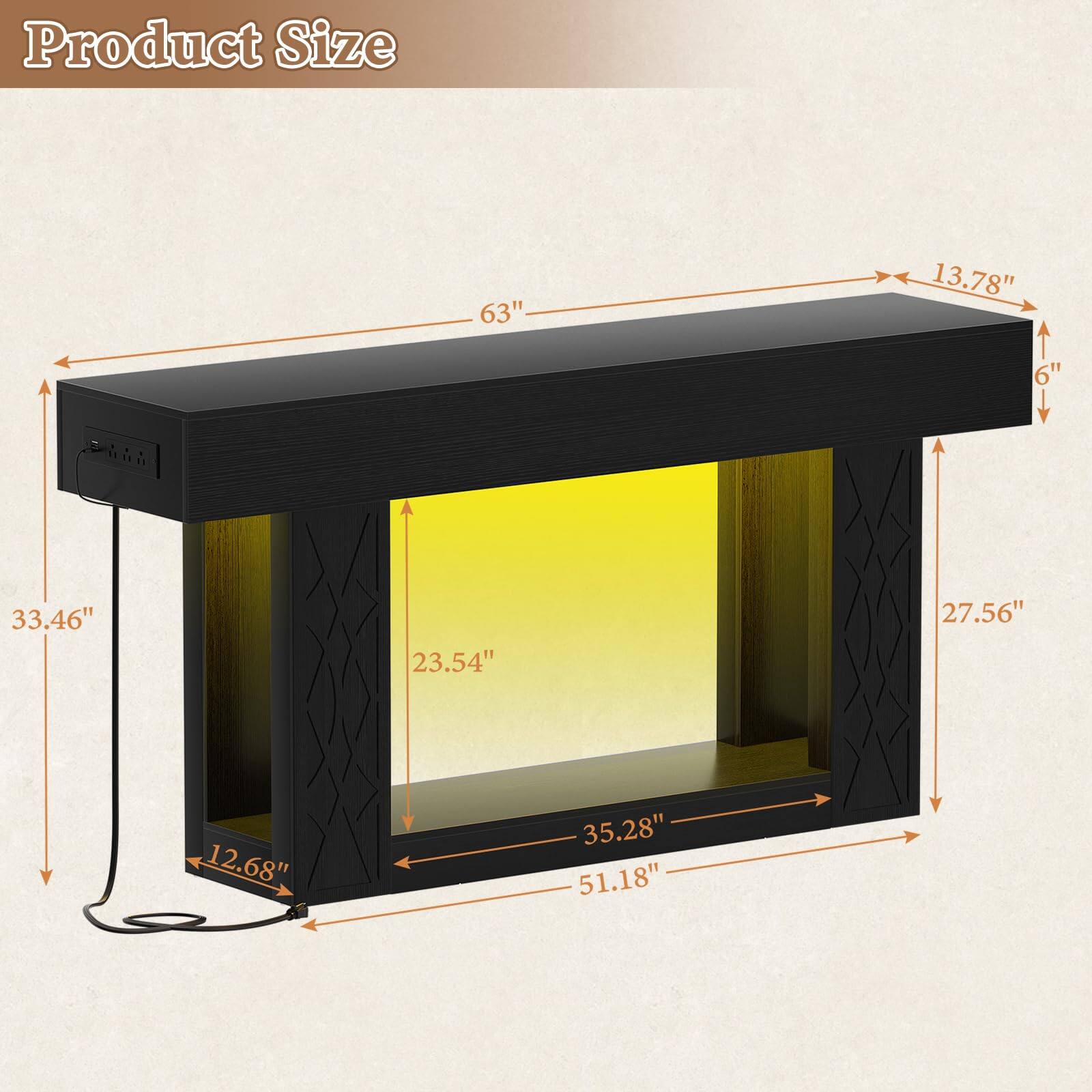 Product Size: 63" x 13.78" x 6" x 33.46" x 23.54" x 27.56" x 12.68" x 35.28" x 51.18"