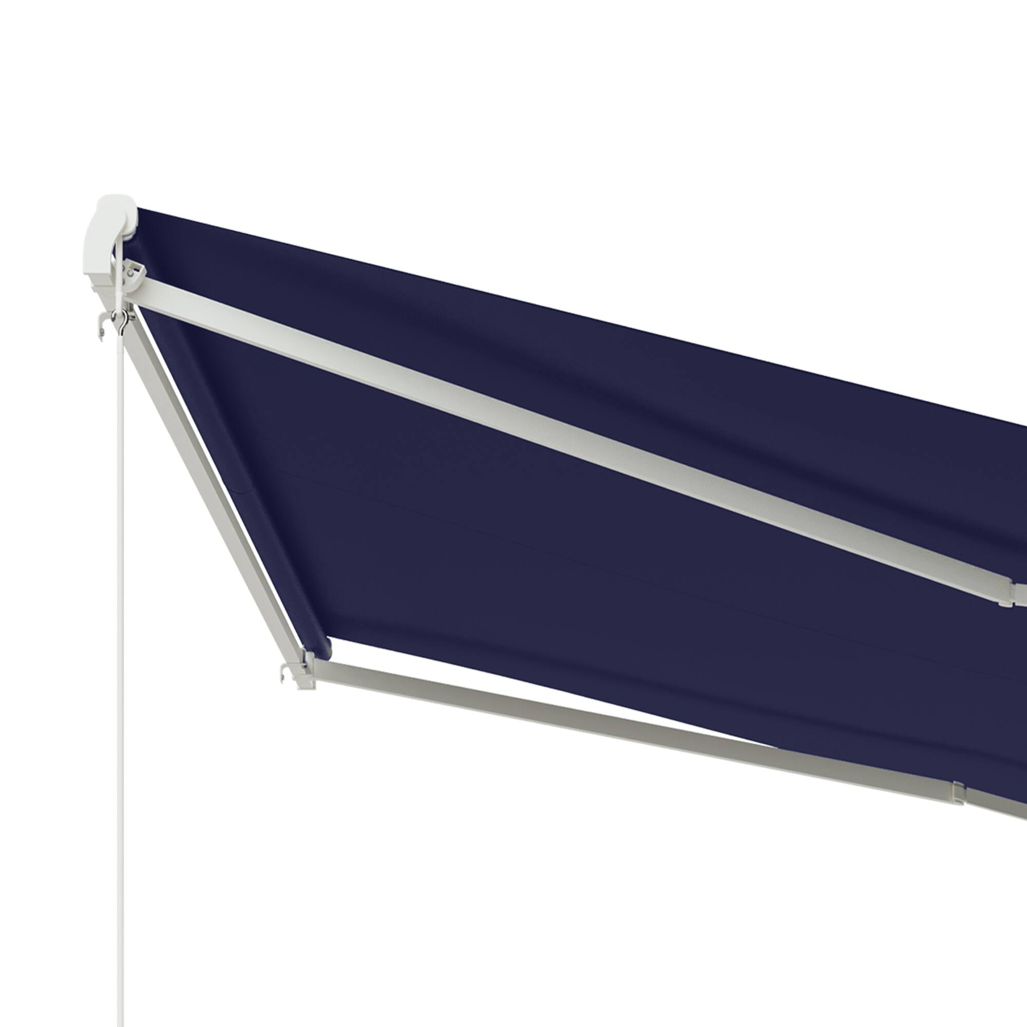 Alt View 8. Outsunny - 12' x 10' Electric Awning, Retractable Awning, UV Protection Sun Shade Shelter with Remote Controller - Dark Blue.
