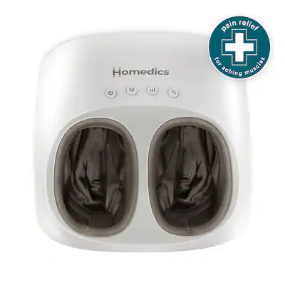 Homedics - Shiatsu + Air 4.0 Foot Massager with Heat - White Homedics - Shiatsu + Air 4.0 Foot Massager with Heat - White