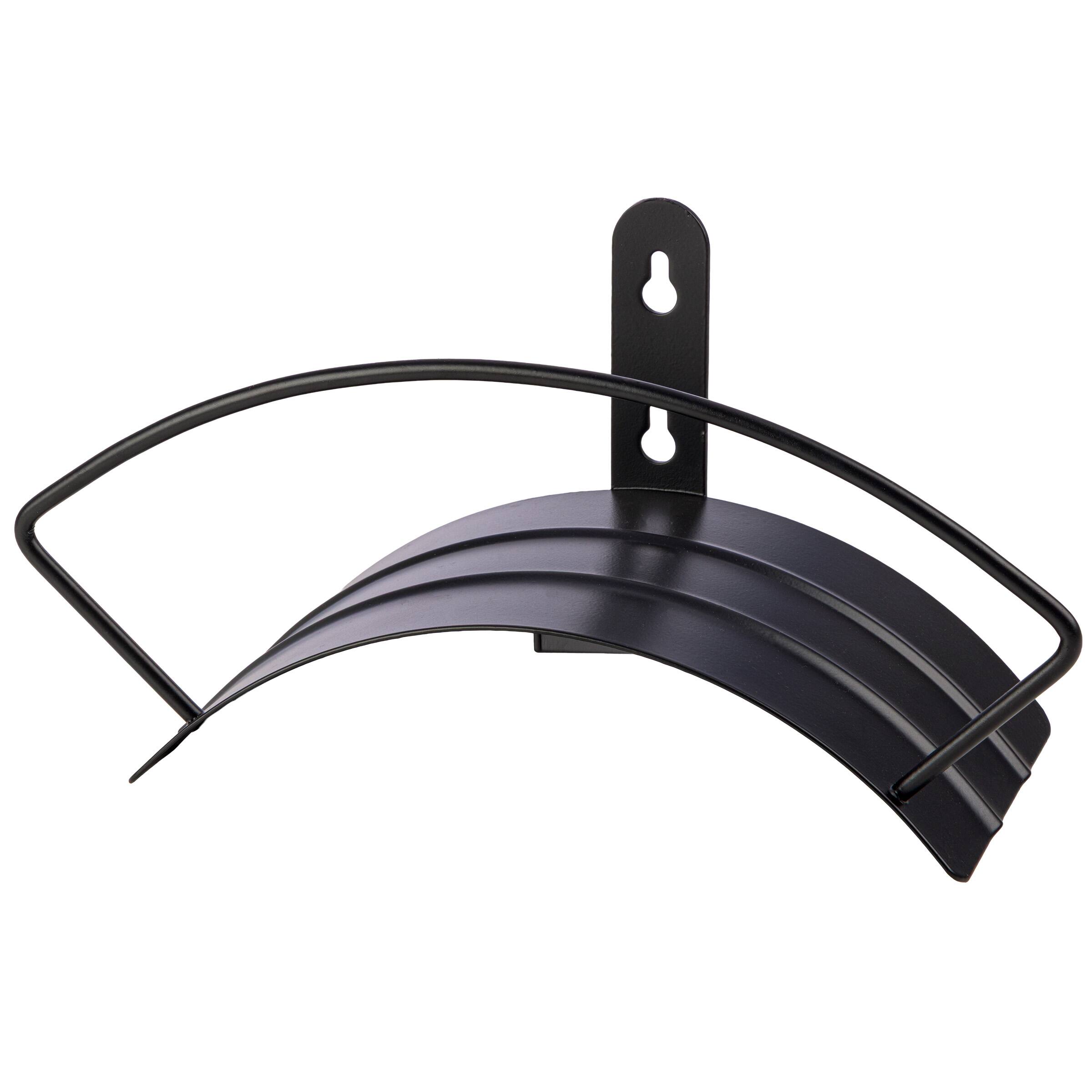 Front. Pure Garden - Garden Hose Holder Wall Mount - Rust-Resistant Steel Outdoor Water Hose Hanger Hook for 100ft of 5/8” Hosing.