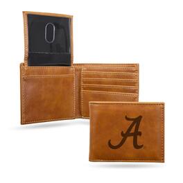 Rico Industries - Alabama Crimson Tide Brown Bilfold Wallet with clear ID display - Multi