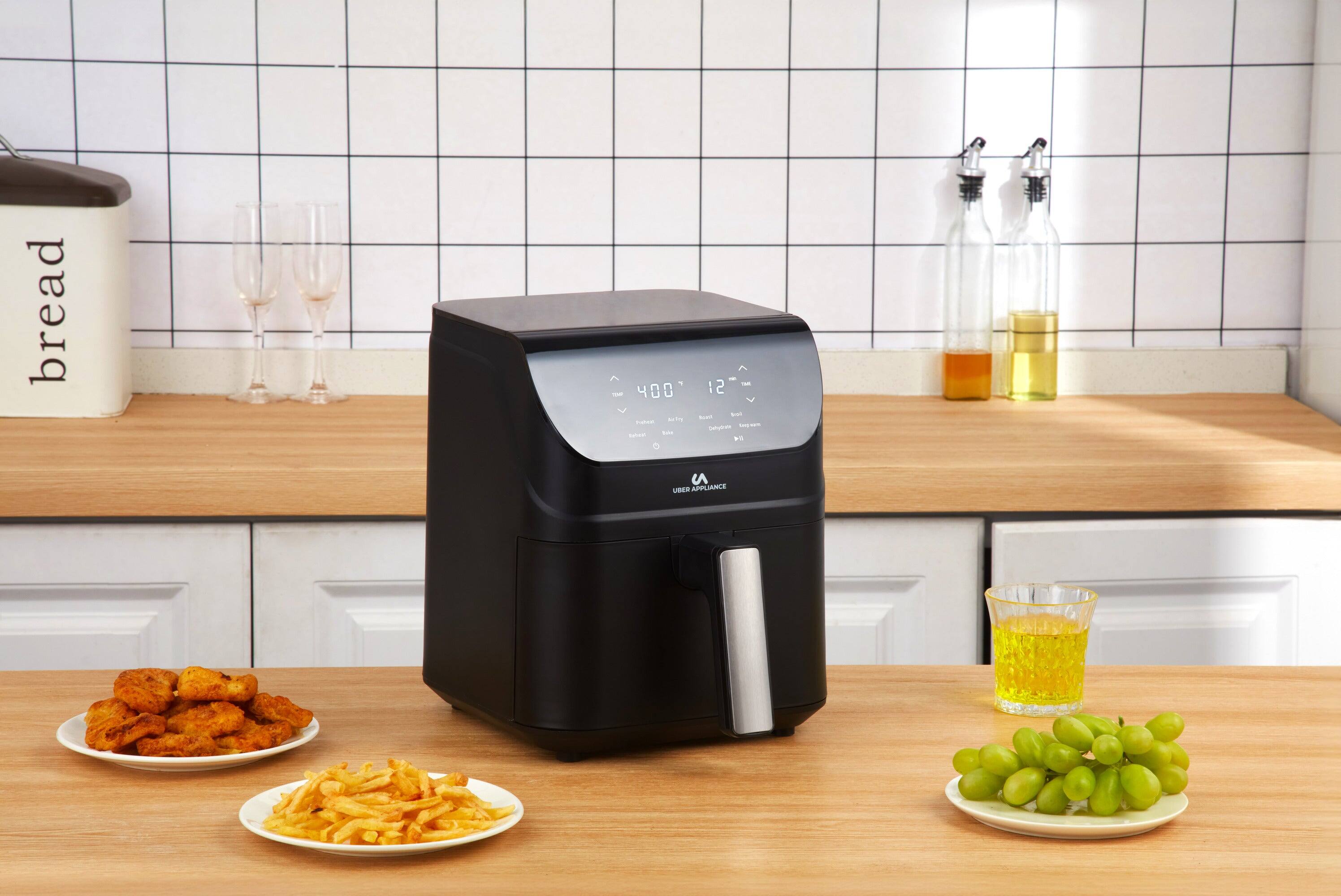 Uber Appliance XL Deluxe Air Fryer 5Qt Non Stick Ceramic, PFOA