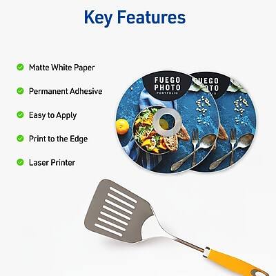 Key Features

- Matte White Paper
- Permanent Adhesive
- Easy to Apply
- Print to the Edge
- Laser Printer