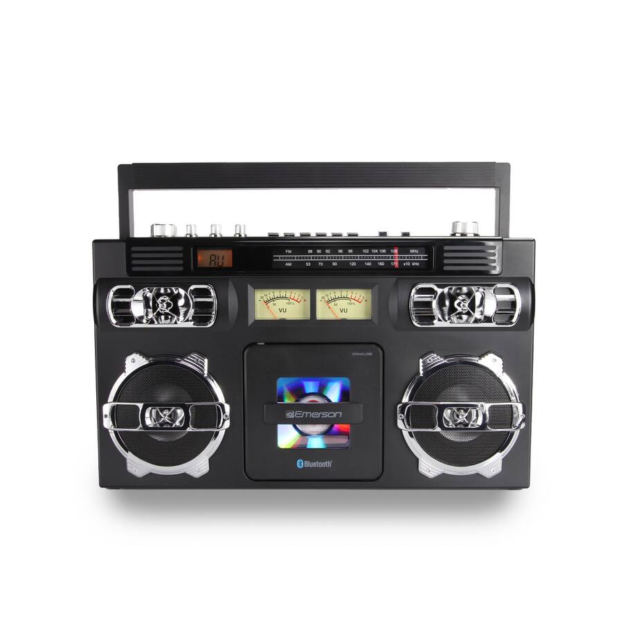 Emerson Retro Portable Bluetooth CD Player with AM/FM Radio, High