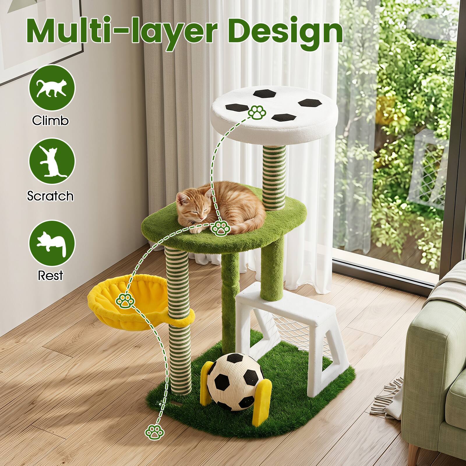 Multi-layer Design  
Climb  
Scratch  
Rest