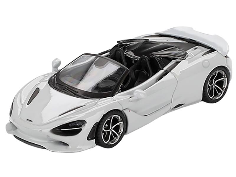 Alt View 3. True Scale Miniatures - McLaren 750S Spider Cirrus Gray Limited Edition 1/64 Diecast Model Car by Mini GT.