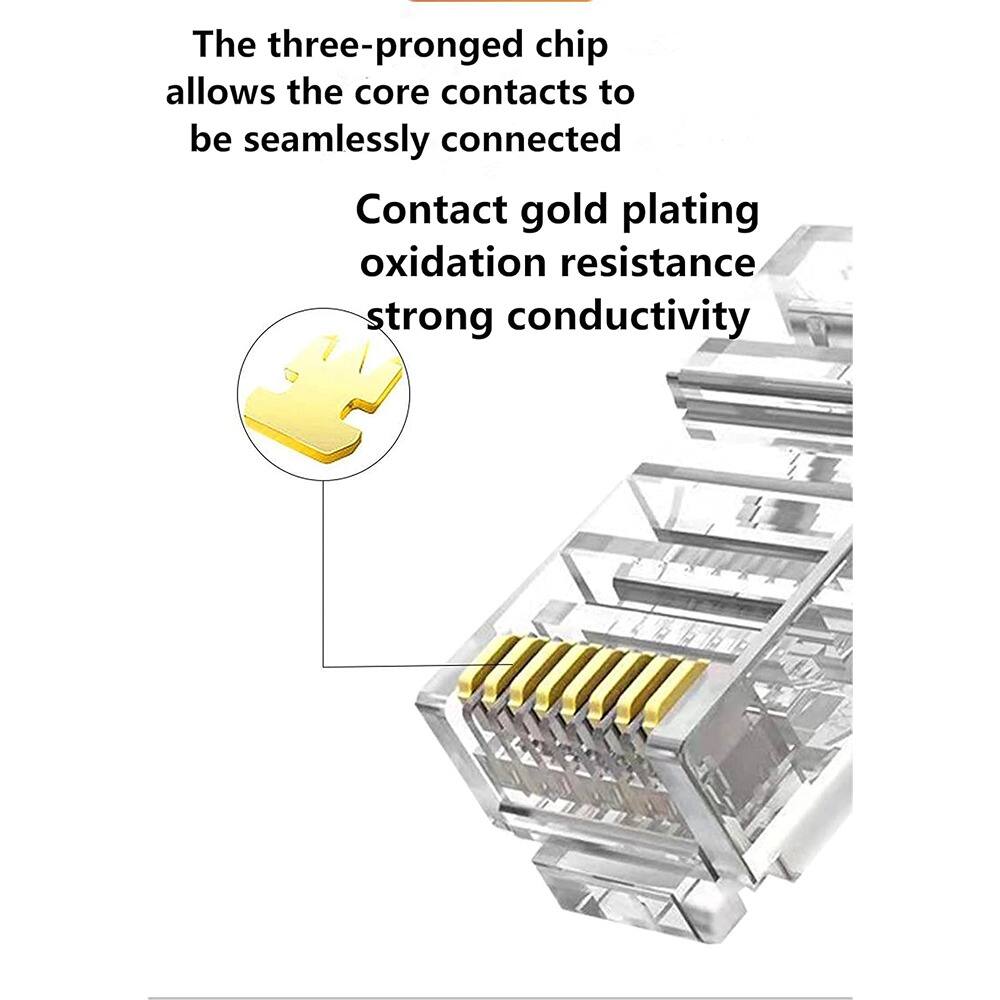 The three-pronged chip allows the core contacts to be seamlessly connected.

Contact gold plating oxidation resistance strong conductivity