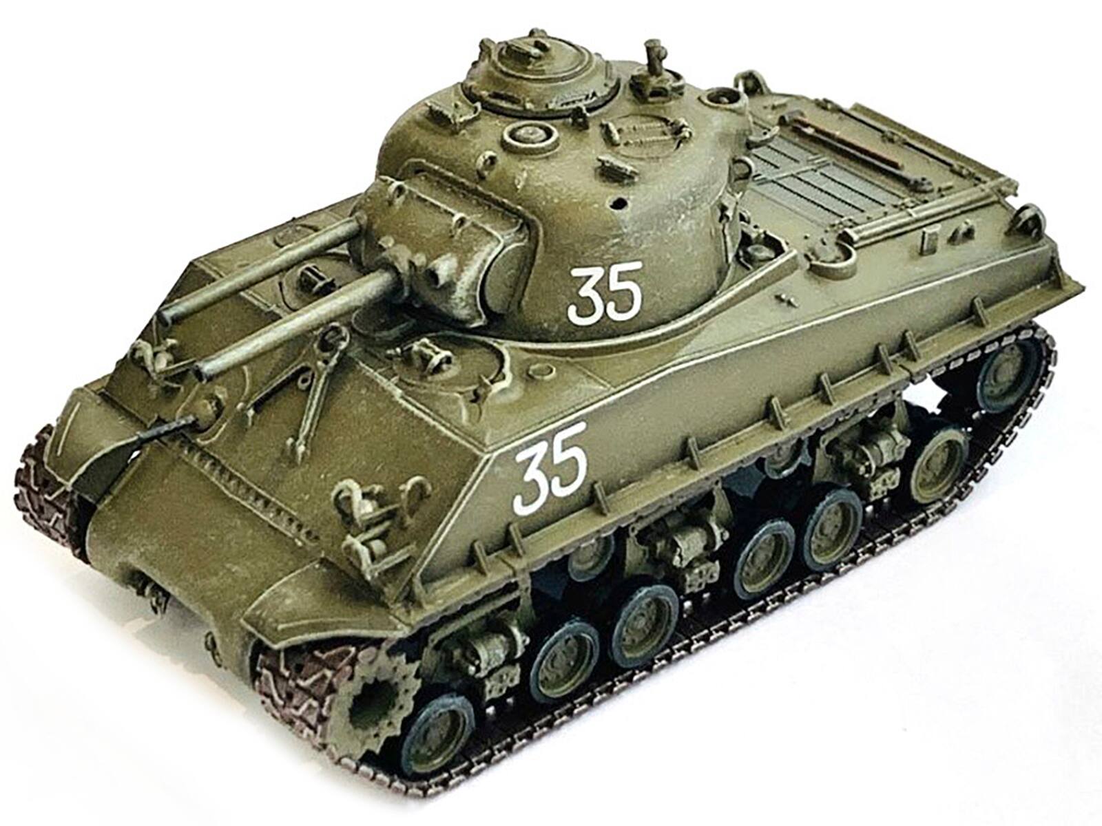 Alt View 1. Dragon Models - United States M4A3 HVSS POA-CWS-H5 Flamethrower Tank Olive Drab #35 "Hawaii" (1951) 1/72 Plastic Model by Dragon Models.