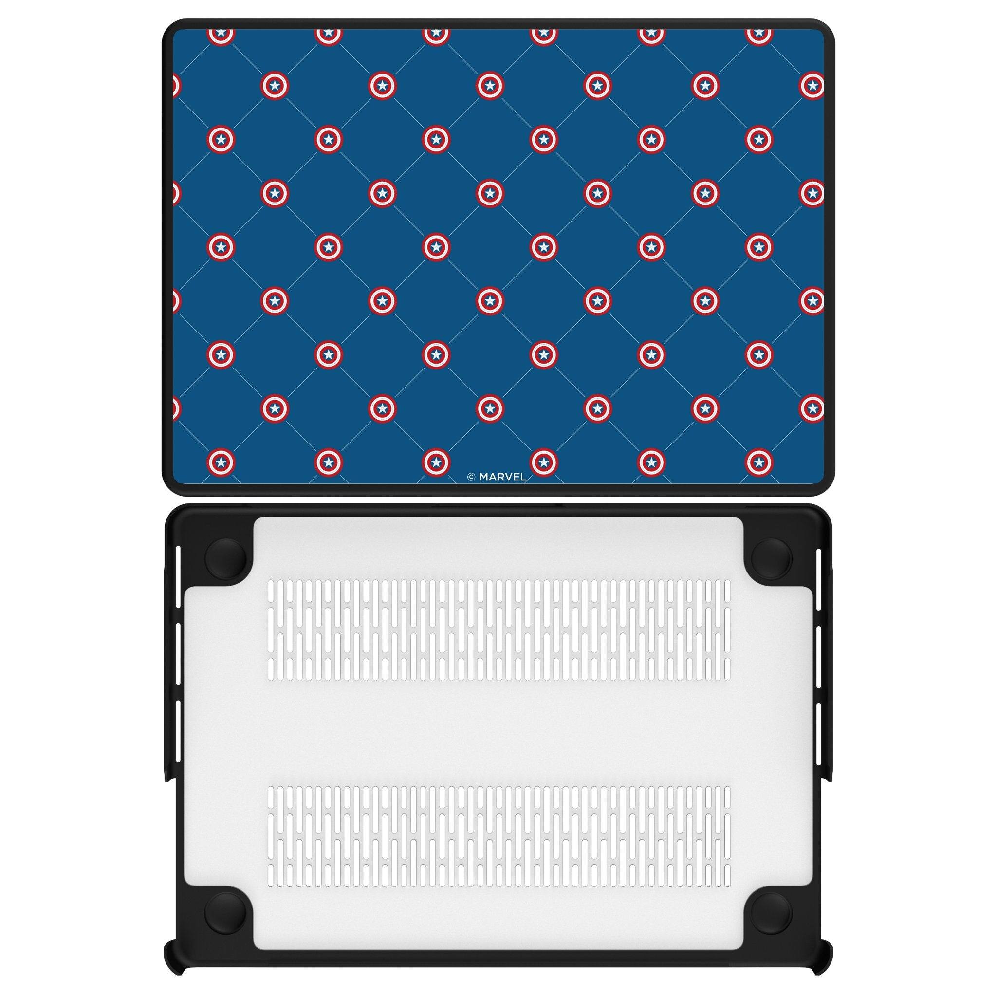 Keyscaper - Marvel Pattern Laptop Case - Apple MacBook Pro (13-inch, 2020) - Captain America