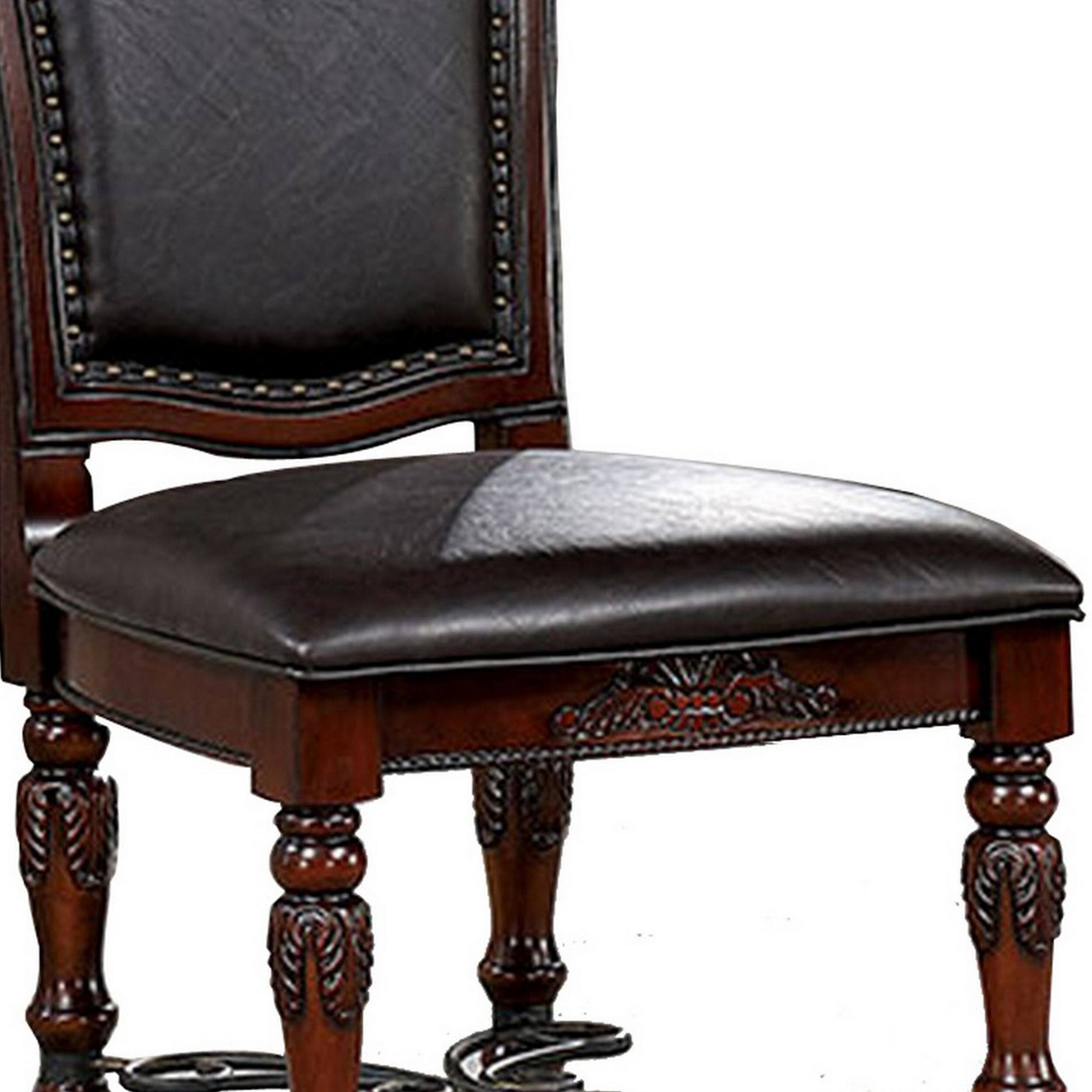 Alt View 2. Manhattan Lane - Albi 28 Inch Dining Chair, Set of 2, Scrolled Metal - Brown, Black.