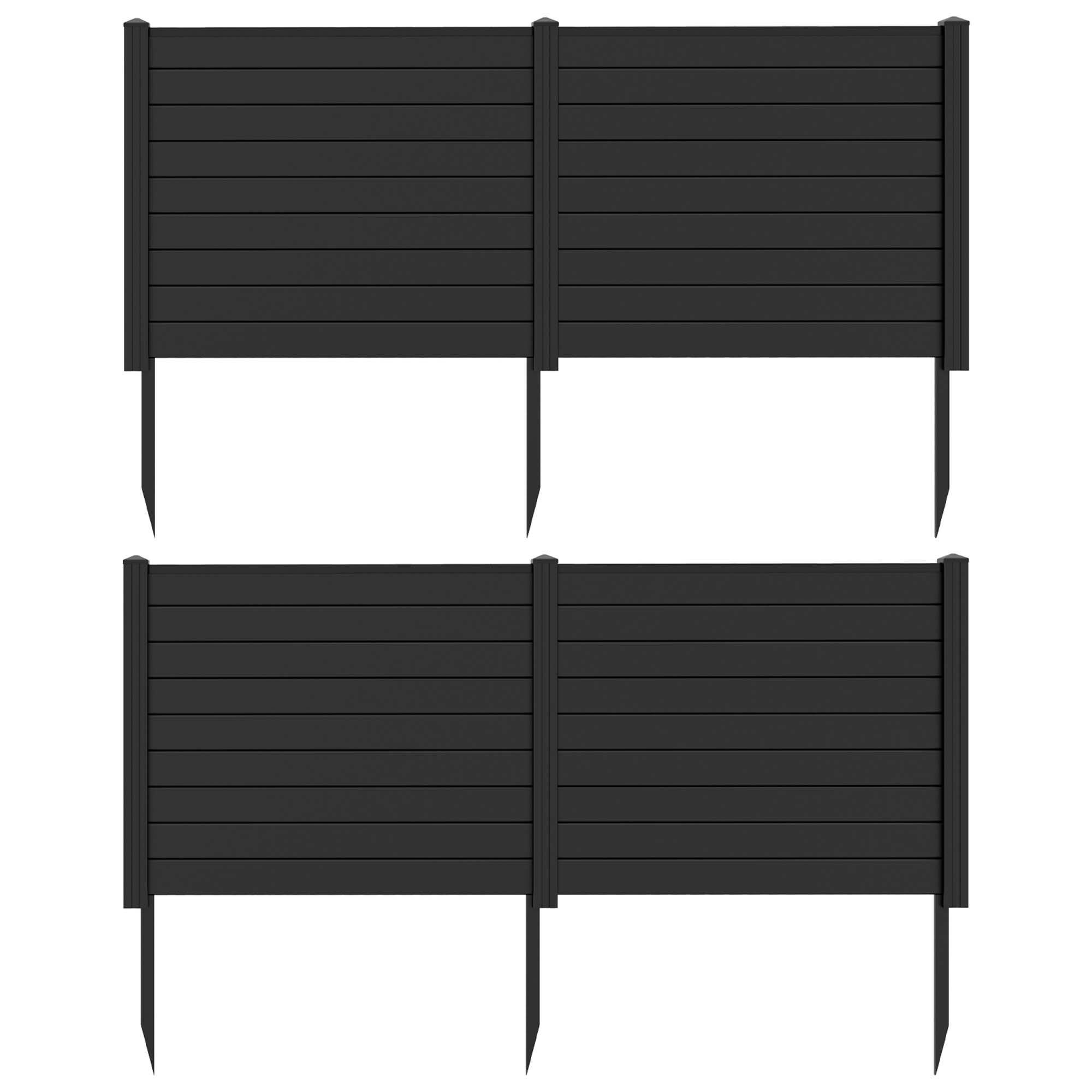 "Costway - 2 PCS 48""L x 37.5""H Air Conditioner Fence Screen Panel Kit with 3 Ground Stakes - Black" price history on PriceWatchPro