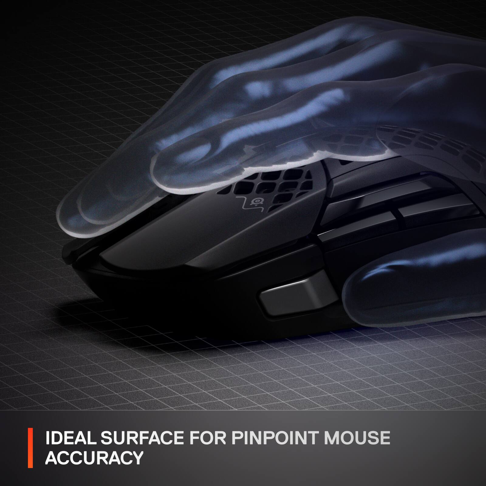 The text on the image reads "Ideal Surface for Pinpoint Mouse Accuracy."