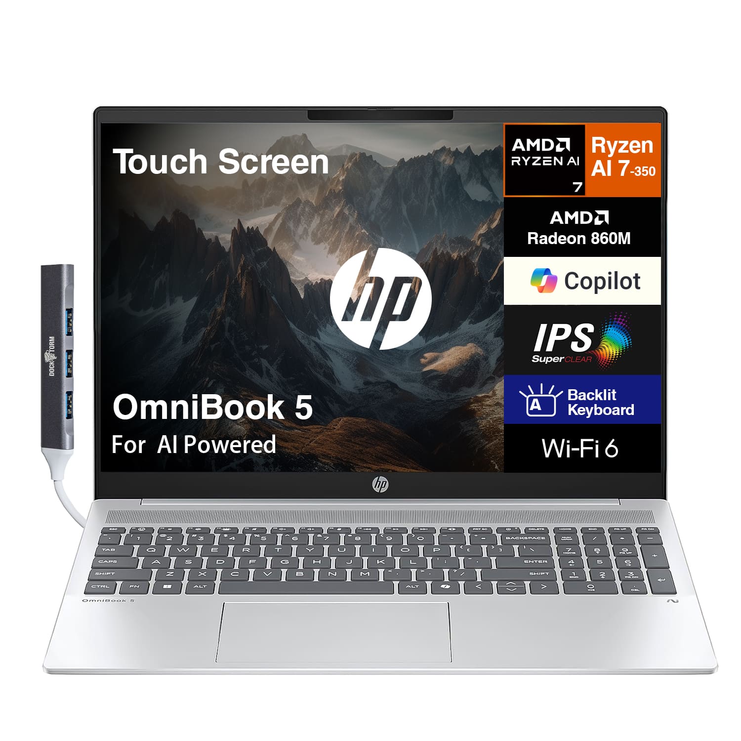 HP OmniBook 5 Laptop 16.0 WUXGA (AMD Ryzen AI 7 350, 32GB LPDDR5X