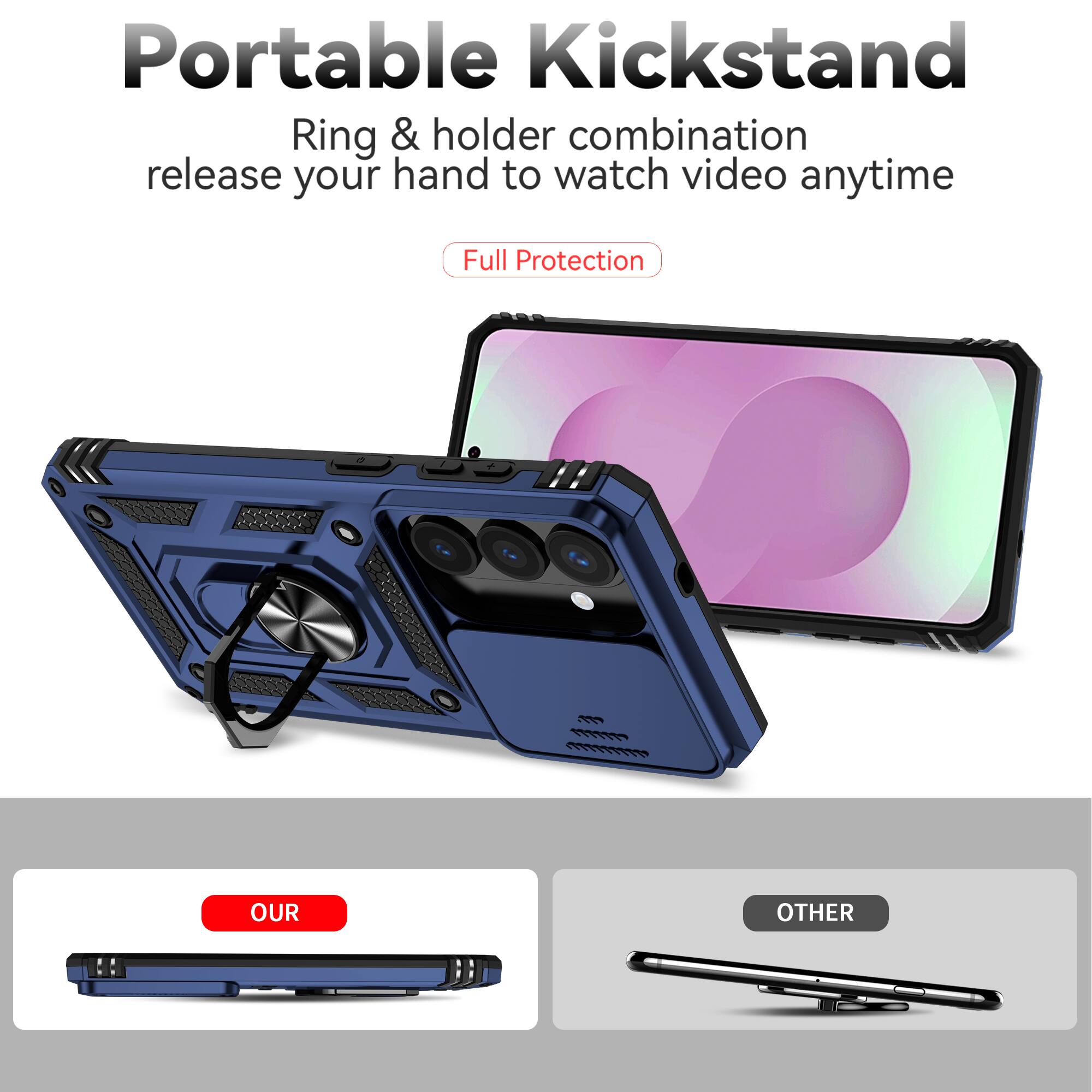 Portable Kickstand  
Ring & holder combination release your hand to watch video anytime  
Full Protection  

OUR  
OTHER