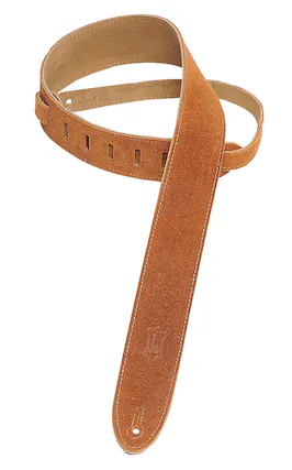 Front. Levy's Leathers - Suede Guitar Strap, Classics Series - 2 inch. Wide - Honey.